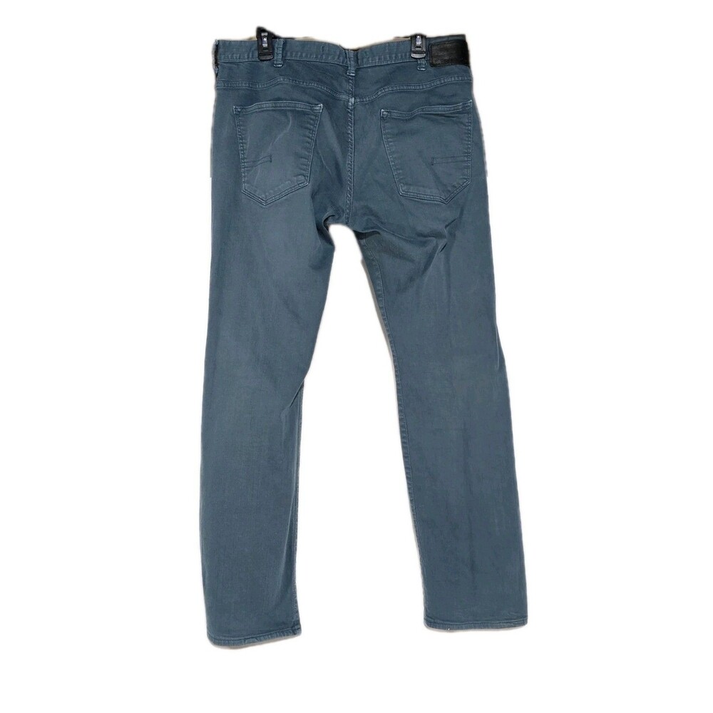 Calvin Klein Jeans Mens Straight Leg Mid Rise 36X32 Teal 5 Pocket - Picture 3 of 11